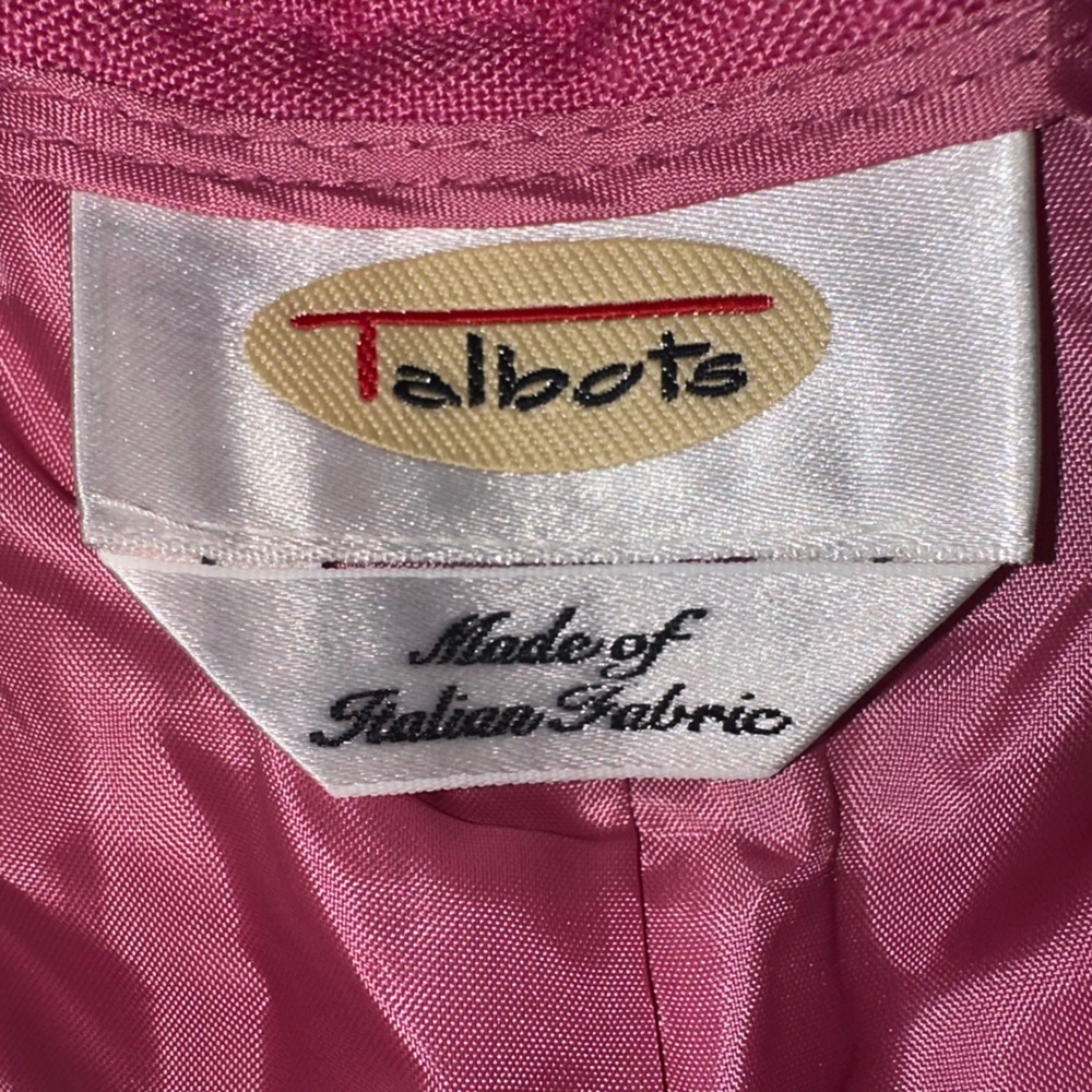 Talbots High Waist Pink Italian Linen Blend Lined Pleated Trouser Pants Size 14 - Picture 7 of 10